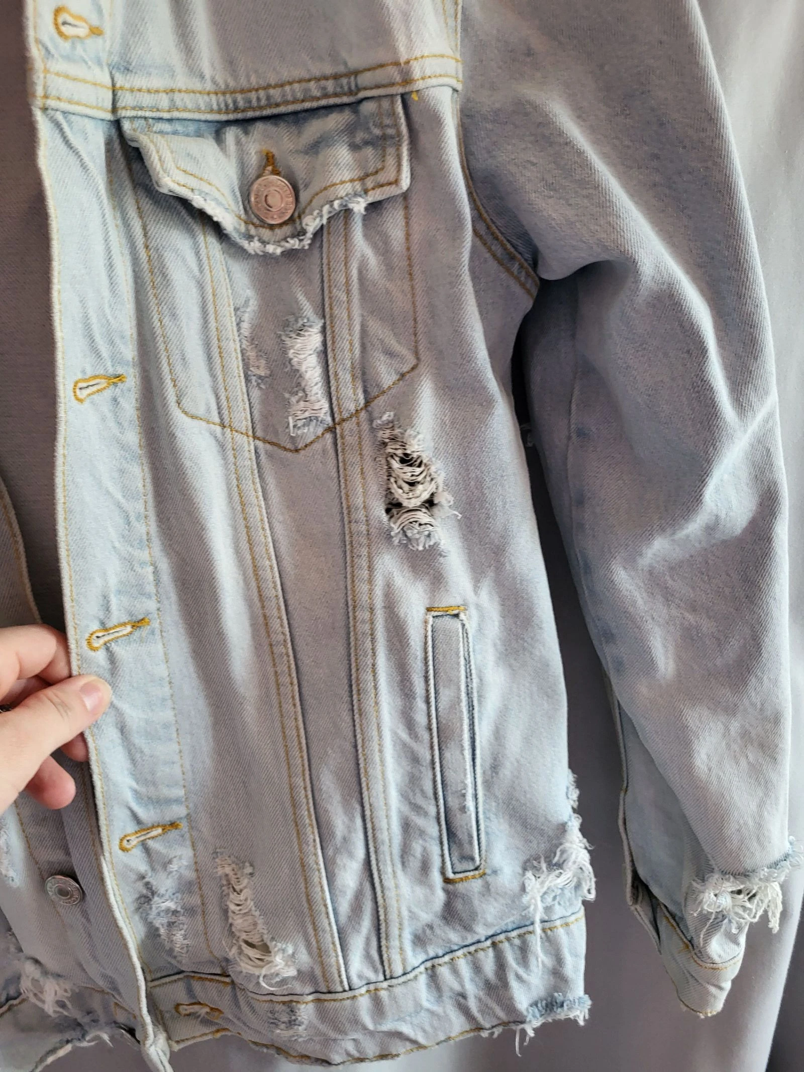 Distressed denim jacket Zara – photo 4